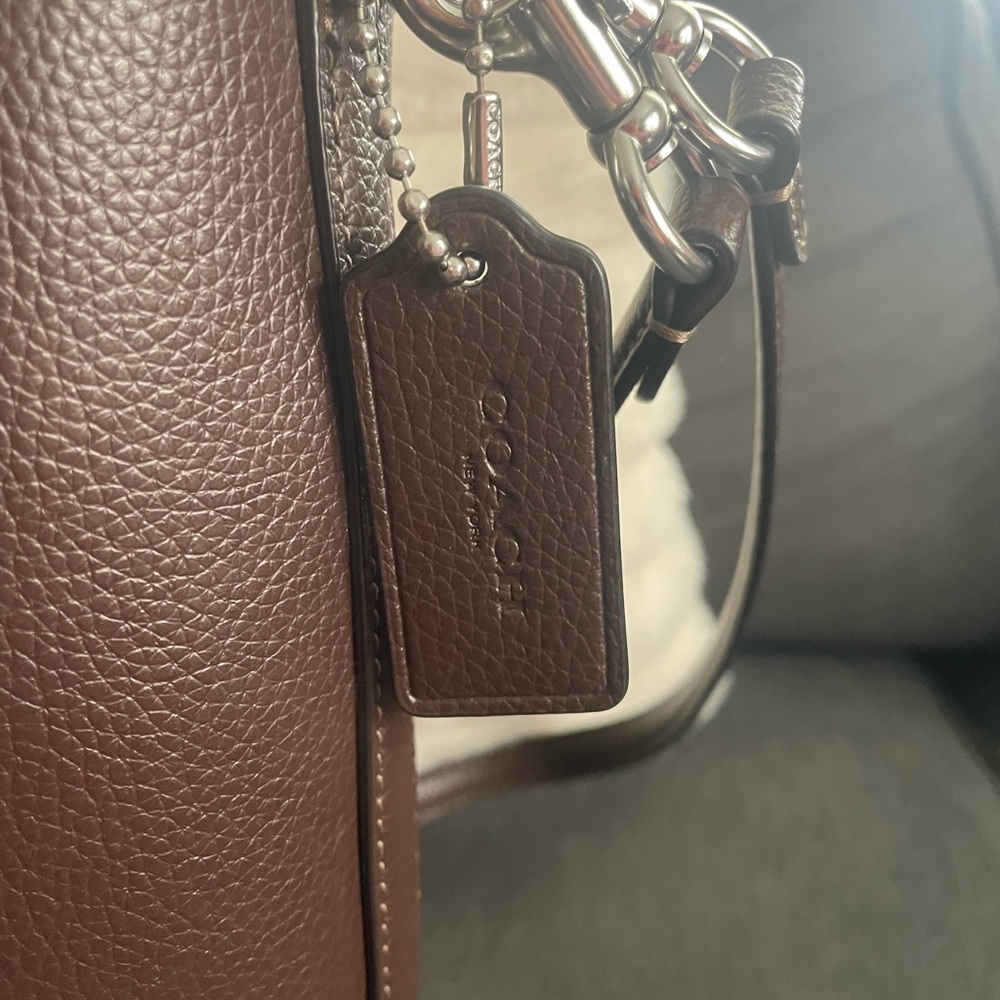 Coach Dark Brown Leather Shoulder Bag - Picture 3 of 7